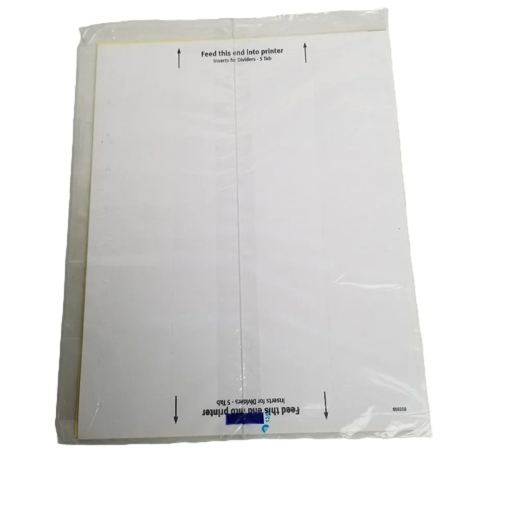 Office Depot 5 Tab Insertable Dividers Clear 4 Pack Bundle Office Organization